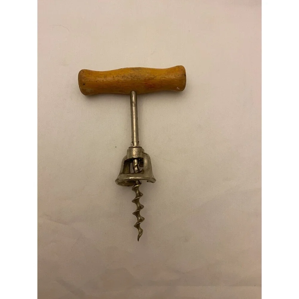 #6164 Wood Handle Cork Screw VTG